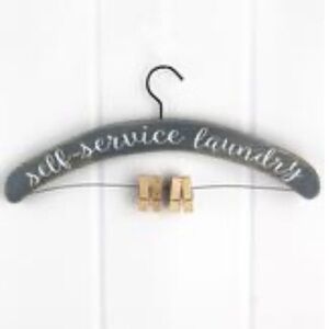 - ‘Self Service Laundry’ Clothes Hanger Si…